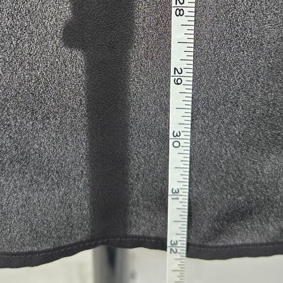 810-5 Torrid Black Chiffon Harper ¾ sleeve hi-low Tunic Blouse Size 1 14/16 - Picture 9 of 12